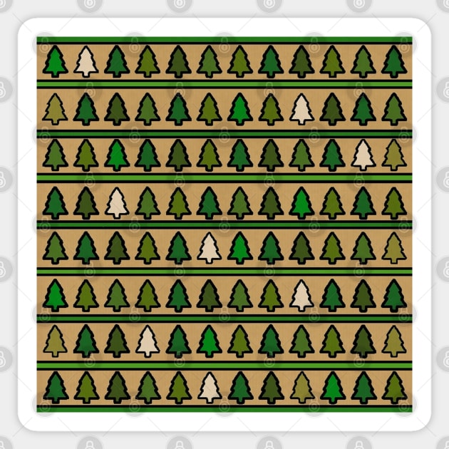 Yule Christmas Tree Pattern Sticker by Wicca Fairy